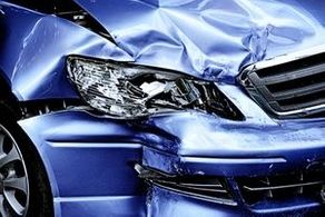 Blue Car crash background